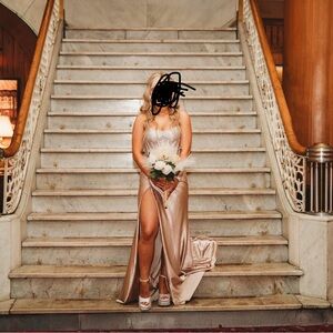 Sherri Hill Gold Prom Dress